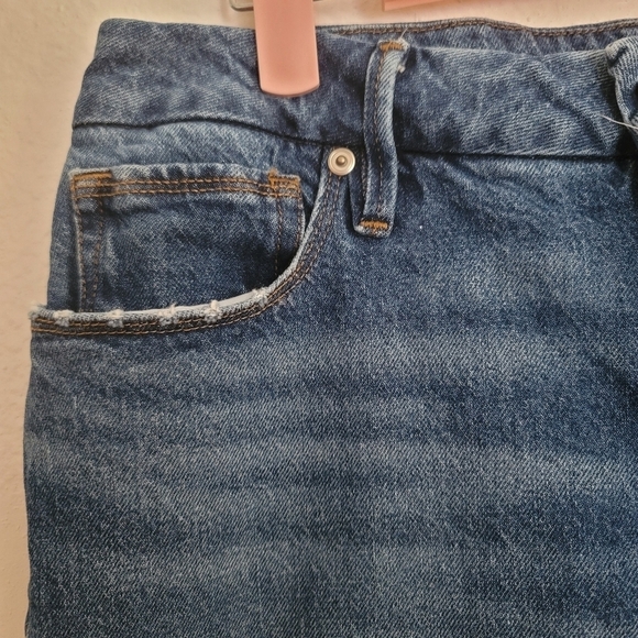 Good American Good Vintage Straight Leg Distressed Jeans  Size 6/28 - Picture 4 of 13